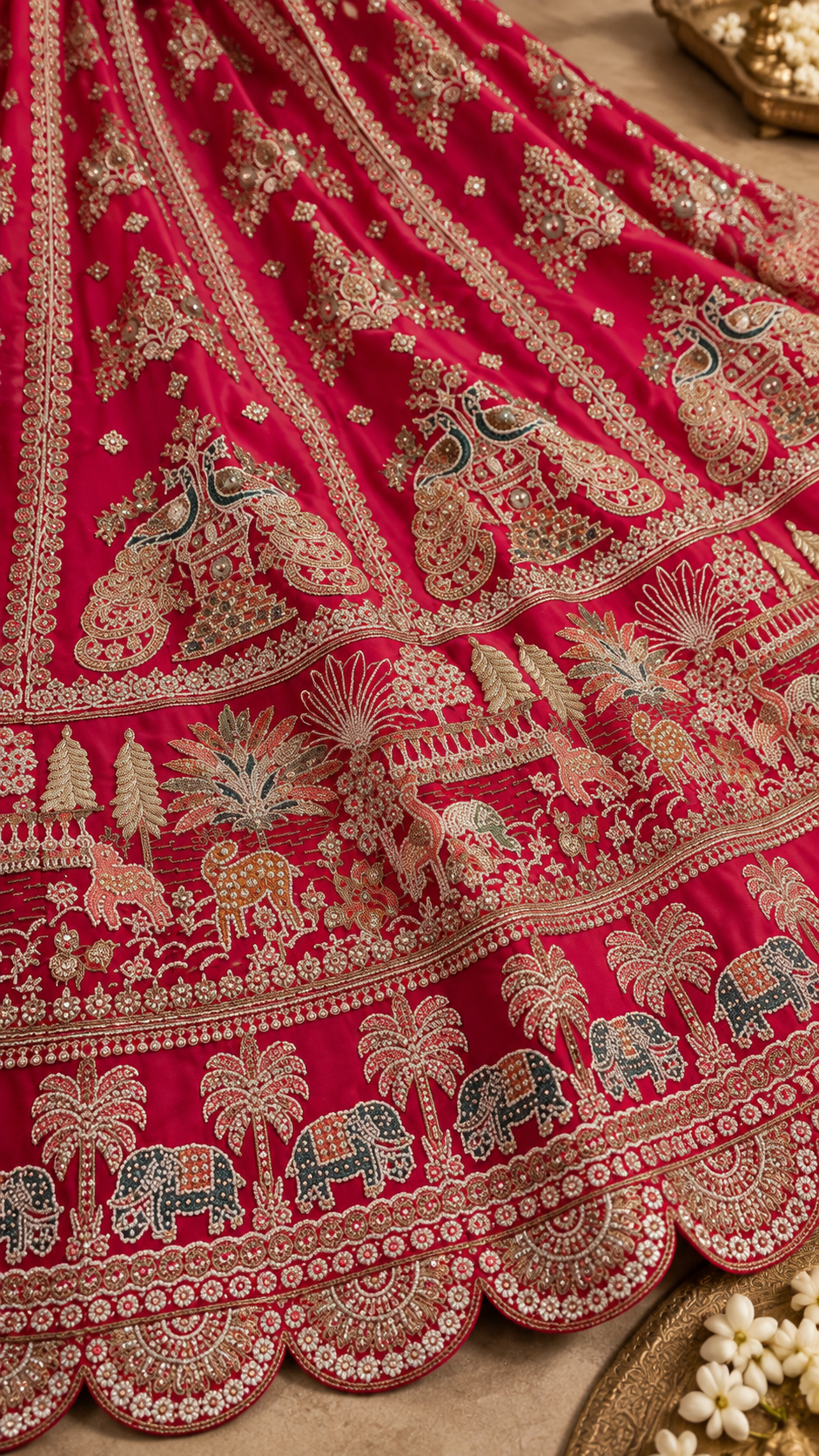 F10 Red Embroidered Blouse