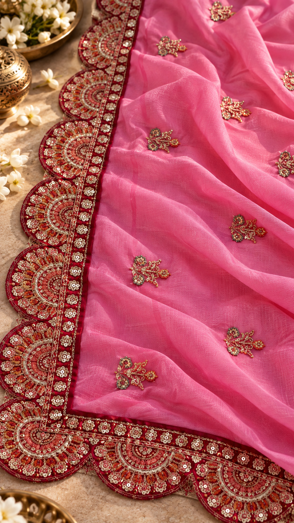 F10 Red Embroidered Blouse