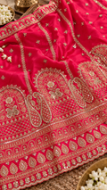 F4 Hot Pink Embroidered Lehenga Set