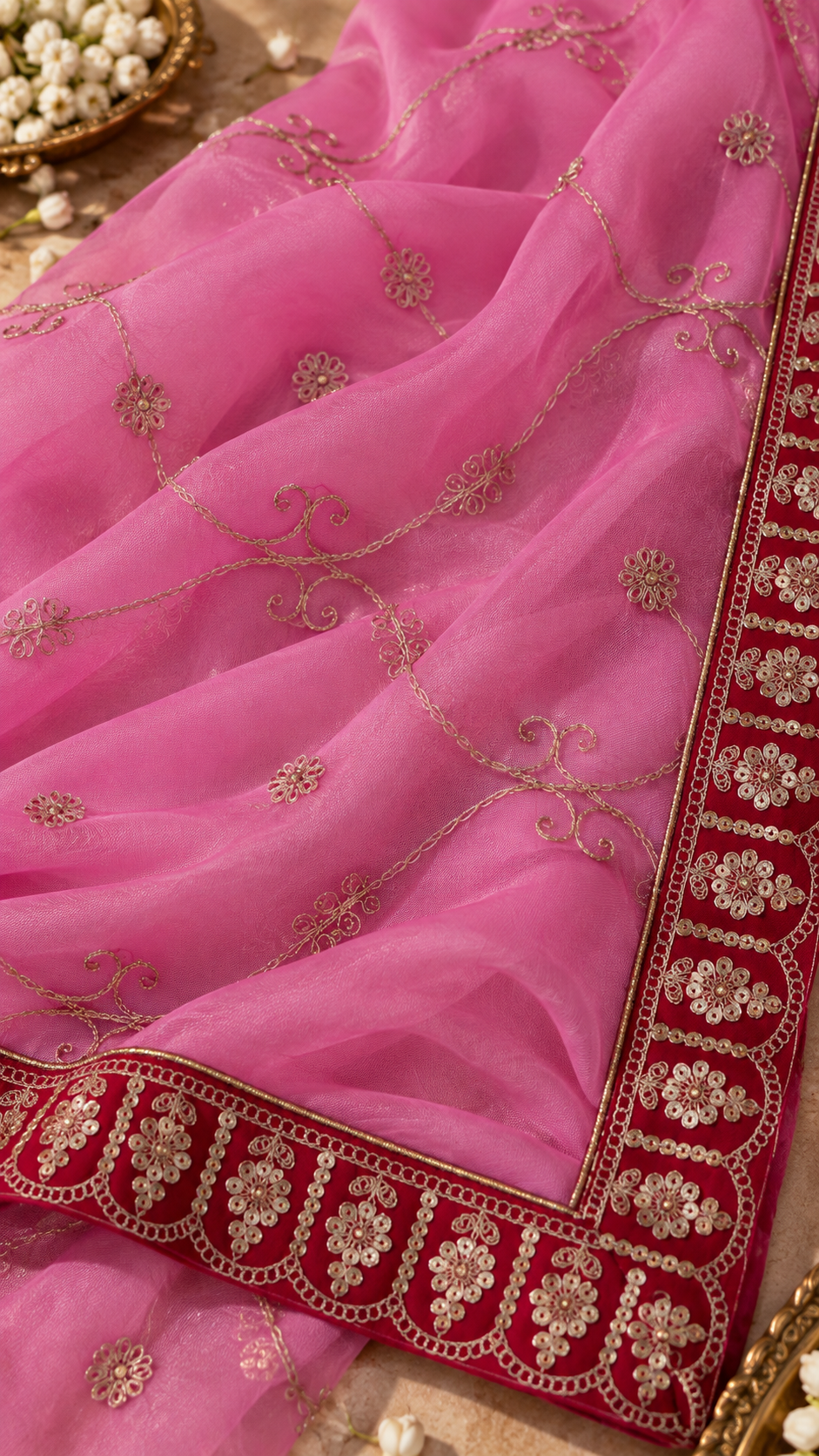 F6 Hot Pink Embroidered Blouse