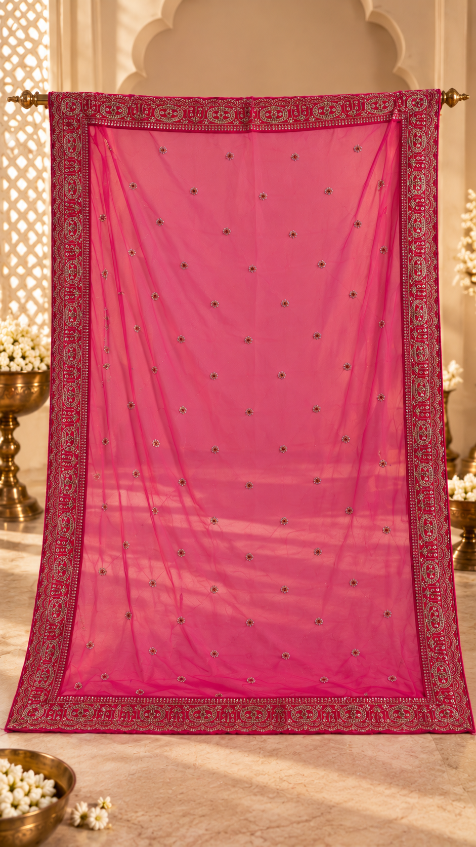 F9 Pink Embroidered Blouse