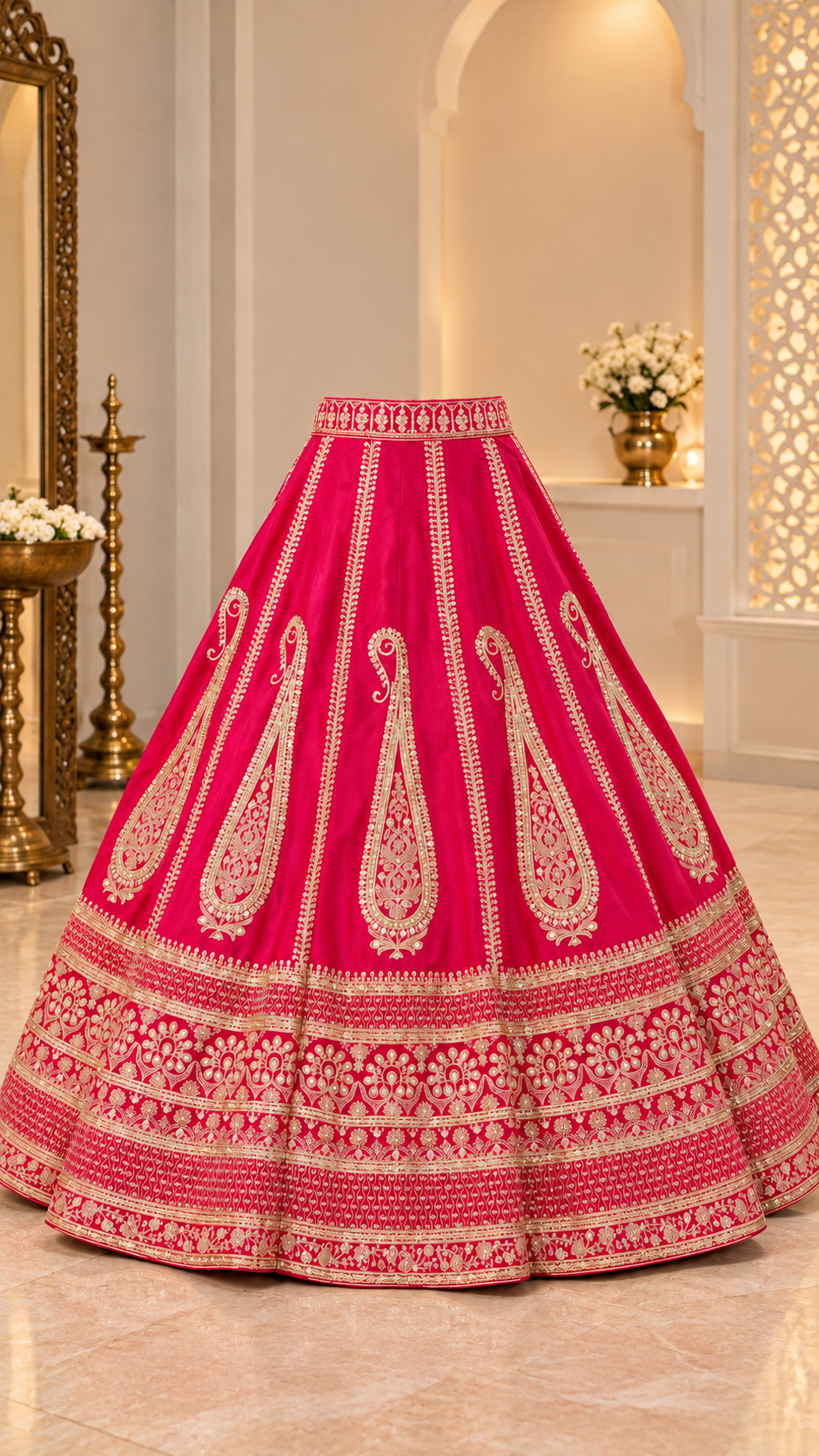 F6 Hot Pink Embroidered Blouse