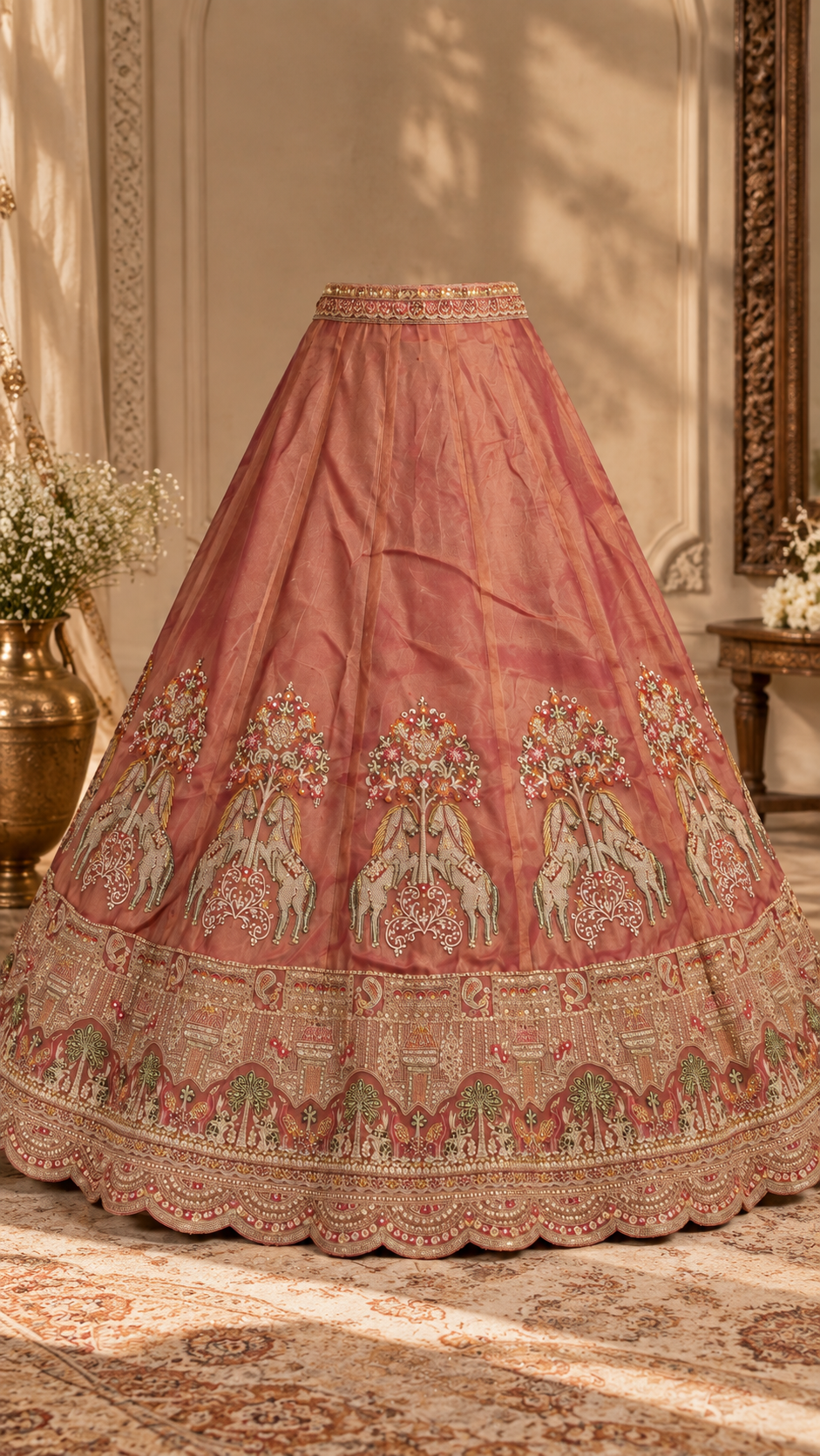 F5 Rose Gold Embroidered Blouse