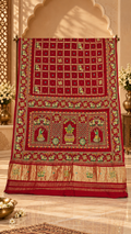 F25 Red Embroidered Saree