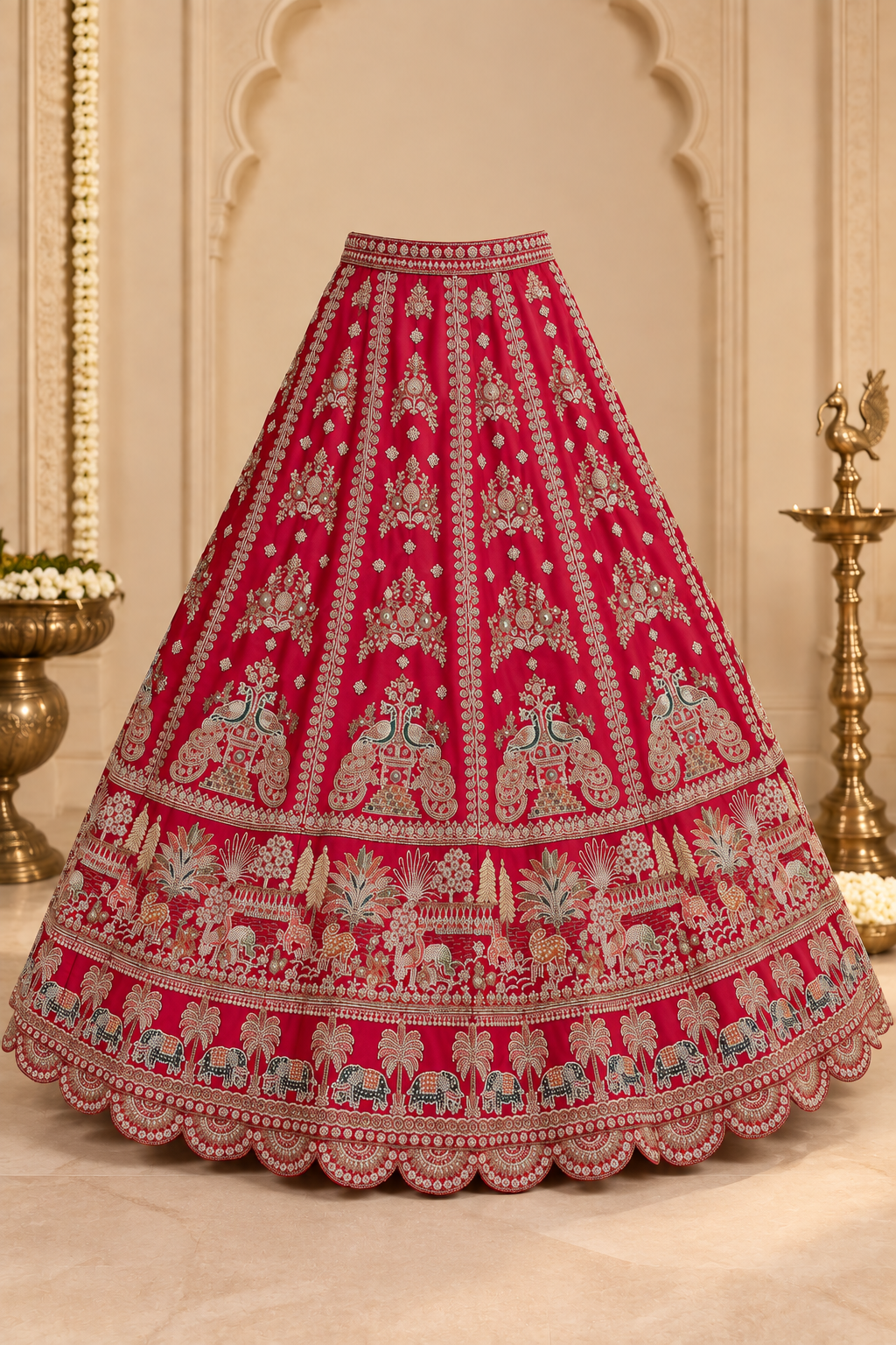 F10 Red Embroidered Blouse
