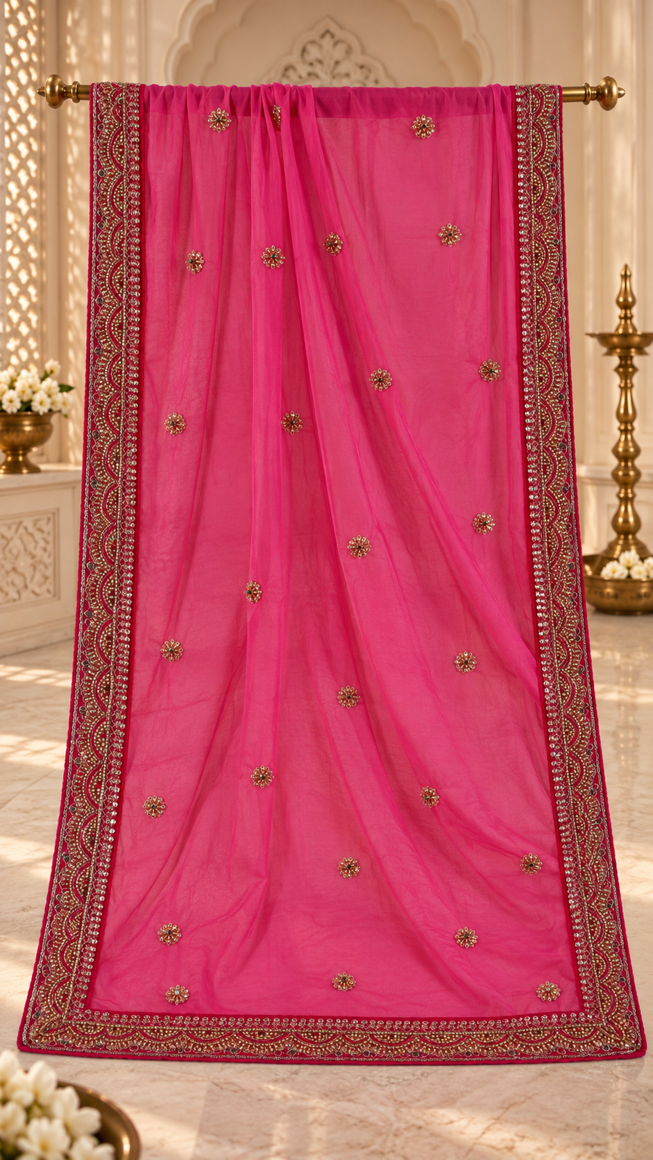 F9 Pink Embroidered Blouse