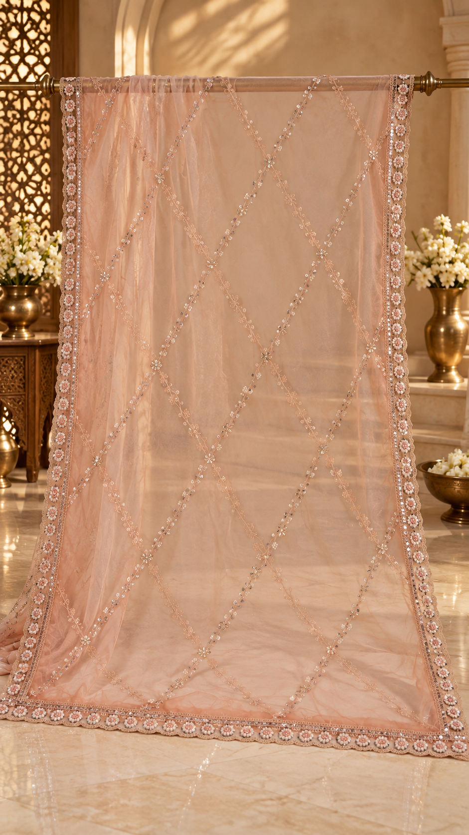 F12 Dusty Rose Embroidered Blouse