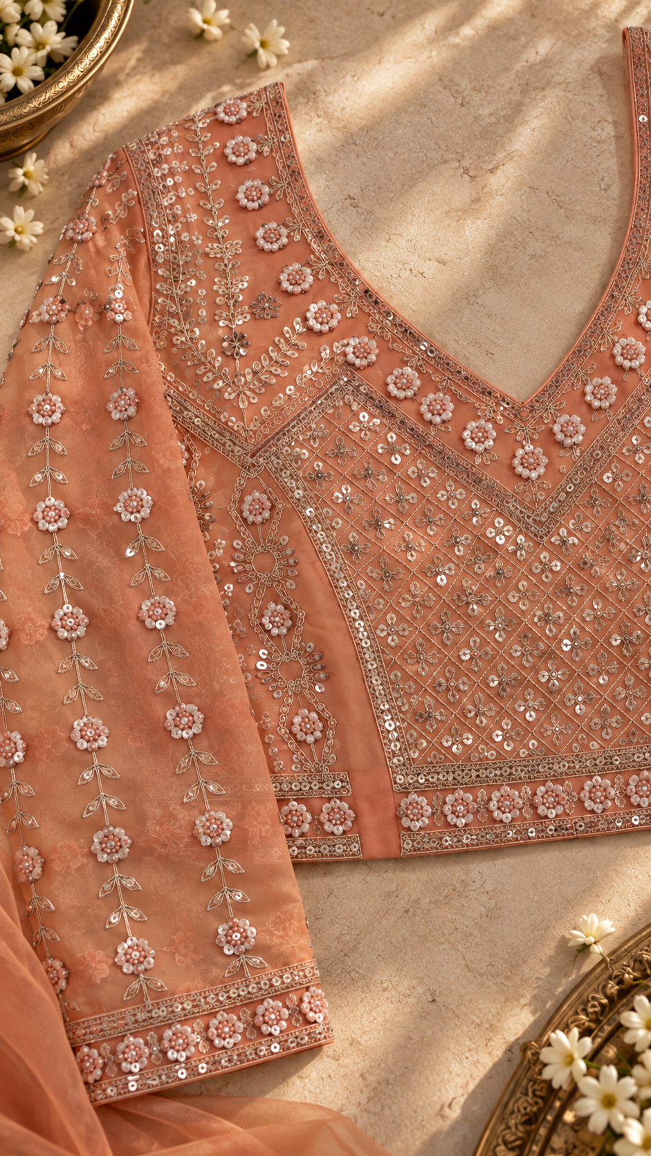 F12 Dusty Rose Embroidered Blouse