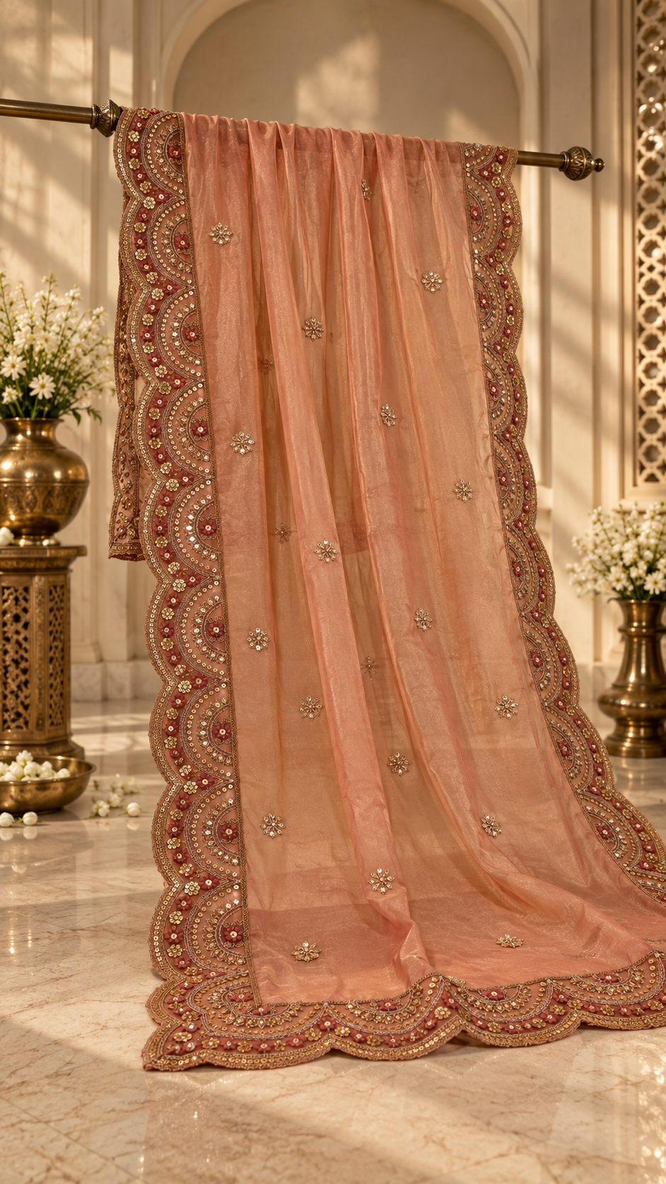 F5 Rose Gold Embroidered Blouse