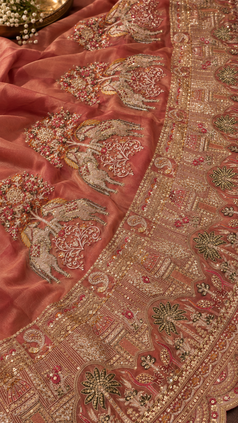 F5 Rose Gold Embroidered Blouse