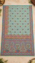 F42 Mint Blue Embroidered Saree